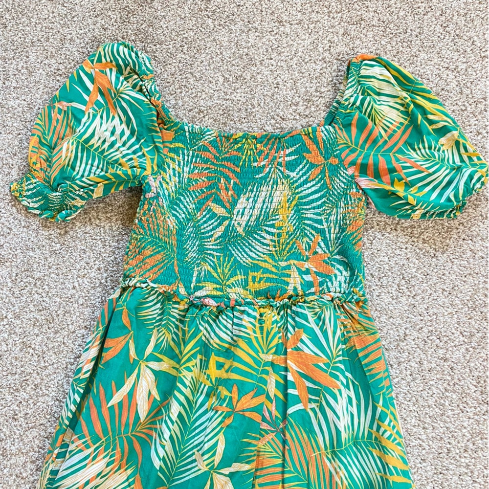 Betsey Johnson Tropical Smocked Maxi Dress, Medium - Picture 3 of 9